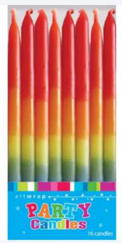 Tall Rainbow Candles - Click Image to Close